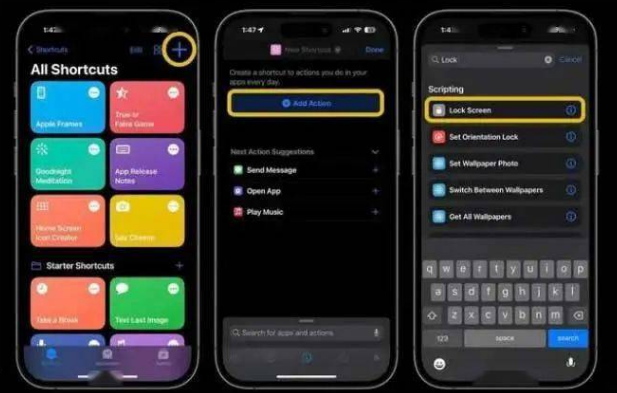 陇县苹果14锁屏维修店分享iPhone14升级iOS16.4后如何创建锁屏快捷方式 
