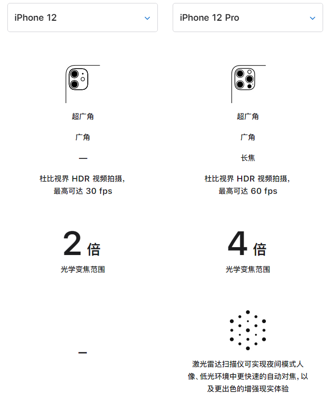 陇县苹果手机维修分享苹果 iPhone 12 与 iPhone 12 Pro 选哪款 